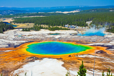 The Grand Prismatic Spring im Yellowstone Nationalpark